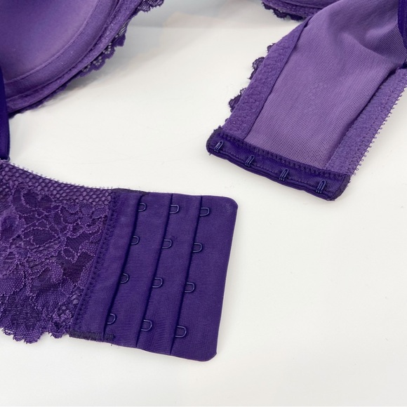 Torrid XO Plunge Push Up Purple Lace and Mesh Overlay Bra Size 46DDD *READ* - Picture 12 of 14